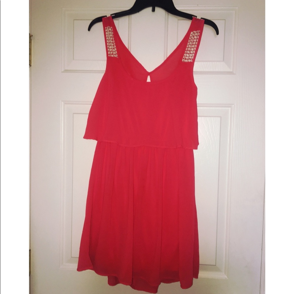 Coral pink summer dress